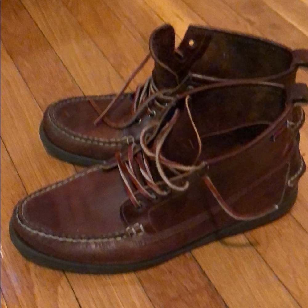 Sebago moc boots.
